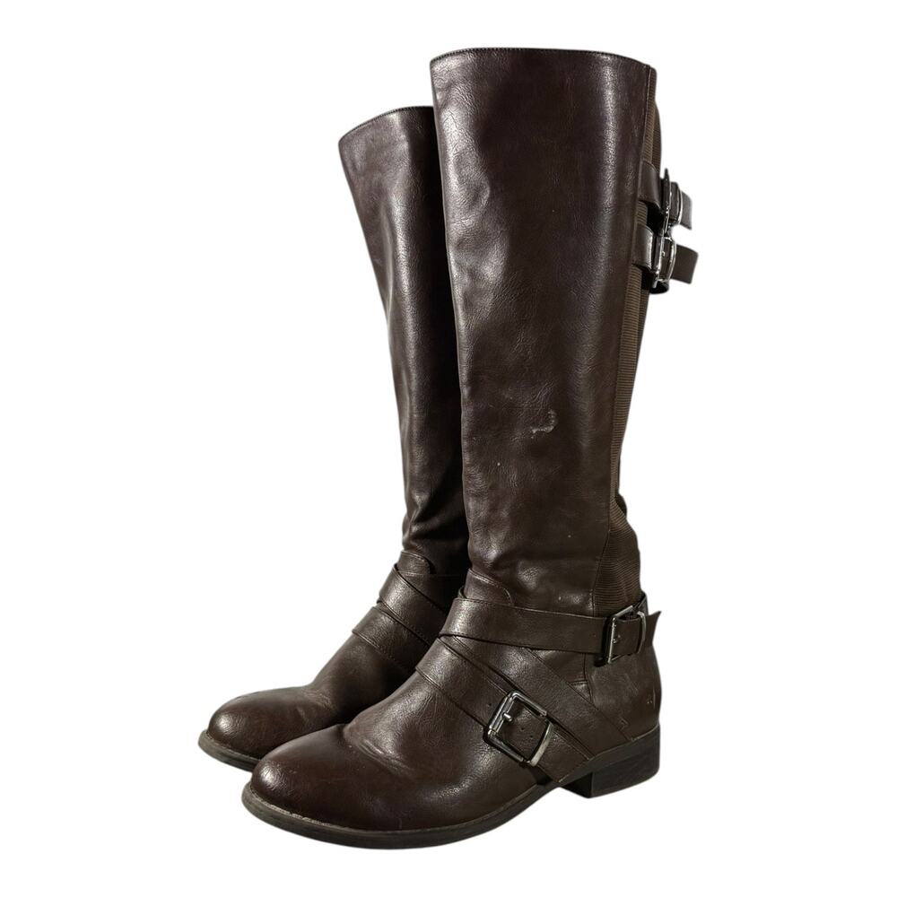 torrid Chocolate Brown Buckle Knee-High Boots